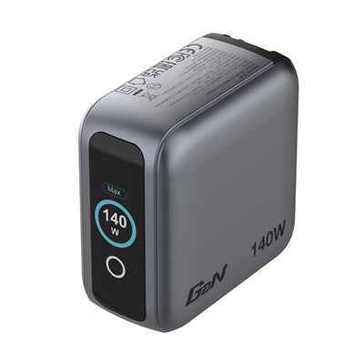 Verbatim (30240) Mini GaN Charger 140W With Display, 140W 4-Port + 140W USB-C to USB-C Cable