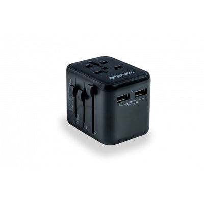 Verbatim UTA-01 Universal Travel Adapter with 2 x USB-A Ports 12W