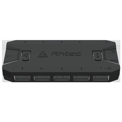 Antec ARGB & Fan Controller - 5 PWM Fan Ports, 5 ARGB LED Ports, SATA Power, Compact Design, 2-Year Warranty