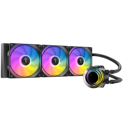 Antec Vortex Lum 360 ARGB CPU Liquid Cooler - Intel & AMD Compatible, 3 x 120mm ARGB Fans, Suspended Spiral Pump Head, Enhanced Cooling Performance