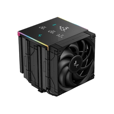 DeepCool AK620 Digital Pro CPU Air Cooler, Dual-Tower with Digital Display, 120mm FDB Fans, ARGB Lighting, 6 Copper Heatpipes, LGA1700/AM5 Compatible, High-Performance Quiet Cooling for Gaming PCs