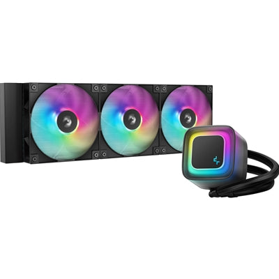 DeepCool LE360 V2 360mm Liquid CPU Cooler, Triple 120mm ARGB Fans, Anti-Leak Tech, Quiet High-Performance Pump, Compatible with Intel & AMD Sockets