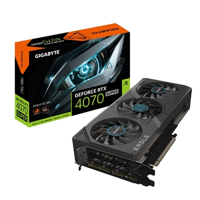 Gigabyte NVIDIA GeForce RTX 4070 SUPER EAGLE OC 12G Graphics Card, 12GB GDDR6X, 7168 CUDA Cores, 2535 MHz Core Clock, Triple Fan, RGB, 3x DisplayPorts / 1x HDMI Port