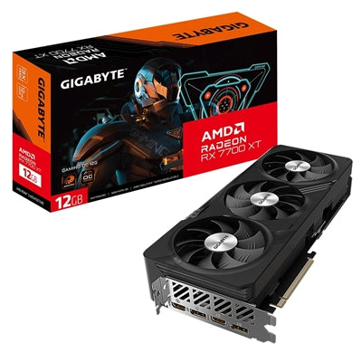 Gigabyte AMD Radeon RX 7700 XT GAMING OC Graphics Card, 12GB GDDR6, 3456 Streams, 2599 MHz Boost Clock, Triple Fan, RGB, 2x DisplayPorts / 2x HDMI Ports