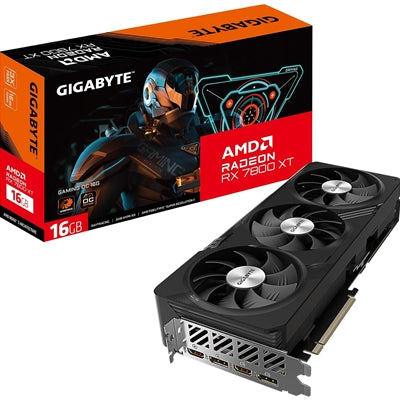 Gigabyte AMD Radeon RX 7800 XT GAMING OC Graphics Card, 16GB GDDR6, 3840 Streams, 2565 MHz Boost Clock, Triple Fan, RGB, 2x DisplayPorts / 2x HDMI Ports