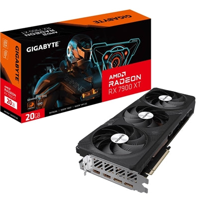 Gigabyte AMD Radeon RX RX 7900 XT GAMING OC 20G Graphics Card, 20GB GDDR6, 5376 Streams, 2535 MHz Boost Clock, Triple Fan, RGB, 2x DisplayPorts / 2x HDMI Ports