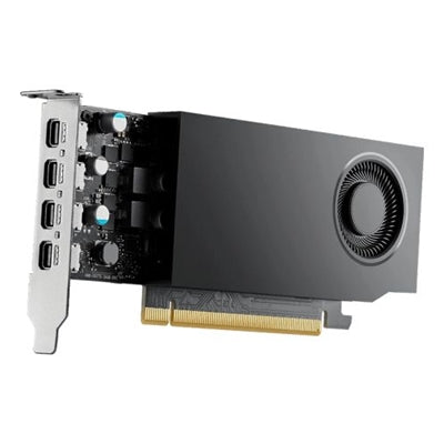 PNY NVIDIA Professional RTX A1000 Graphics Card, 8GB GDDR6, 2307 CUDA Cores, 72 Tensor Cores, Single Fan Low Profile, 4x mini-DisplayPort