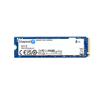 Kingston NV3 (SNV3S/2000G) 2TB NVMe SSD, M.2 Interface, PCIe Gen4, 2280, Read 6000 MB/s, Write 5000 MB/s, 3 Year Warranty