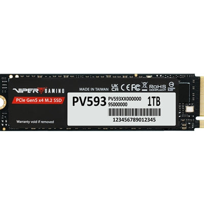 Partiot PV593 (PV593P1TBM28H) 1TB NVMe SSD, M.2 Interface, PCIe Gen5 x4, 2280, Read/Write up to 14,000 / 13,000 MB/s, 5 Year Warranty
