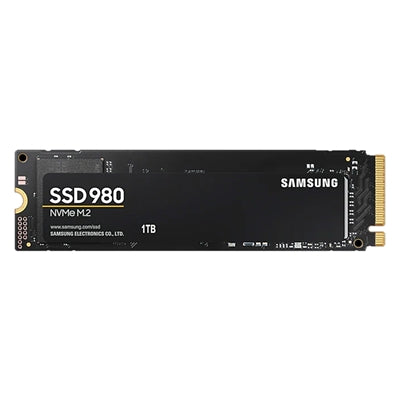 Samsung 980 (MZ-V8V1T0BW) 1TB NVMe SSD, M.2 Interface, PCIe Gen3, 2280, Read 350MB/s, Write 3000MB/s, 5 Year Warranty