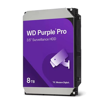 WD WD8002PURP Purple Pro 8TB SATA Surveillance Hard Drive, 7200RPM, 6Gb/s, 256MB Cache
