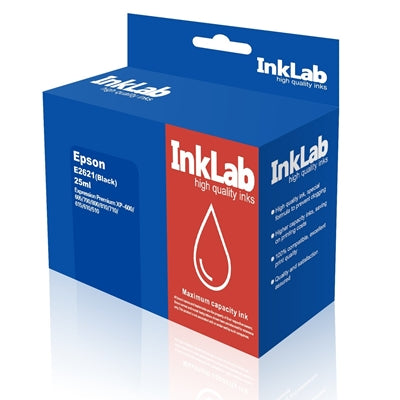 InkLab 2621 Epson Compatible Black Replacement Ink