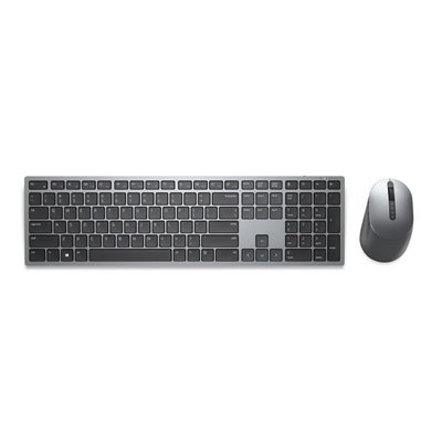 Dell KM7321W Premier Multi-Device Keyboard and Mouse Combo, 2.4GHz / Bluetooth 5.0 Wireless, 12 programmable keys for PC and Laptop, QWERTY UK English Layout, Sliver