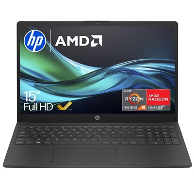 HP 15-fc0536sa Laptop, 15.6 Inch Full HD 1080p Screen, AMD Ryzen 3 7320U, 8GB RAM, 256GB SSD, AMD Radeon Graphics, Windows 11 Home