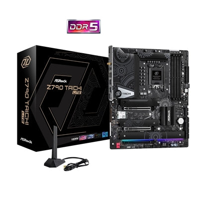 ASRock Z790 Taichi Lite Intel 1700 Socket Motherboard, E-ATX, 4x DDR5 Slots, 6x M.2 Sockets, 2x USB-C Port, Fitted I/O Shield, 2.5GbE LAN, Wi-Fi 6E, 1x HDMI Port / 2x Thunderbolt