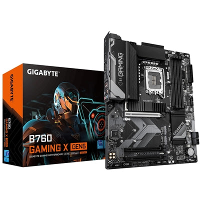 Gigabyte B760 GAMING X GEN5 Intel 1700 Socket Motherboard, ATX, 4x DDR5 Slots, 3x M.2 Socket, 2.5GbE LAN, 1x HDMI Port / 1x DisplayPort