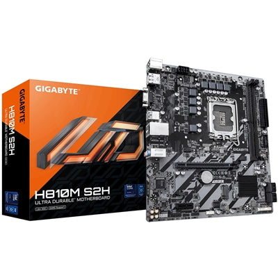 Gigabyte H810M S2H Intel 1851 Socket Motherboard, Micro-ATX, 2x DDR5 Slots, 1x M.2 Socket, GbE LAN, 1x D-Sub / 1x DisplayPort / 1x HDMI Port