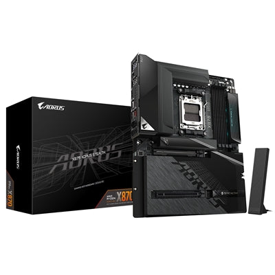 Gigabyte X870 AORUS STEALTH AMD AM5 Socket Motherboard, ATX, 4x DDR5 Slots, 4x M.2 Socket, 5GbE LAN, Wi-Fi 7, 1x HDMI Port / 2x USB-C (USB4)