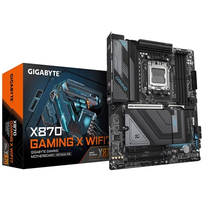 Gigabyte X870 GAMING X WIFI7 AMD AM5 Socket Motherboard, ATX, 4x DDR5 Slots, 3x M.2 Socket, Fitted I/O Shield, 2.5GbE LAN, Wi-Fi 7, 1x HDMI Port / 1x USB-C (USB4)