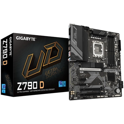 Gigabyte Z790 D Ultra Durable Intel 1700 Socket Motherboard, ATX, 4x DDR5 Slots, 3x M.2 Sockets, 2x USB-C Port, 2.5GbE LAN, 1x DisplayPort / 1x HDMI Port