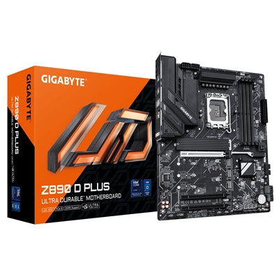 Gigabyte Z890 D PLUS Intel 1851 Socket Motherboard, ATX, 4x DDR5 Slots, 4x M.2 Sockets, Fitted I/O Shield, 2.5GbE LAN, 1x DisplayPort