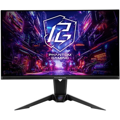 ASRock Phantom Gaming PGO27QFV 27 Inch QHD (2560 x 1440) Flat QD-OLED Gaming Monitor, 360Hz 0.03ms (GTG) Response Time, 2 x HDMI 2.1 1 x DisplayPort 1.4, 1 x Type-C (DP Alt Mode / PD 15W), Height, Swivel, Tilt Adjustment, Integrated Wi-Fi Antenna