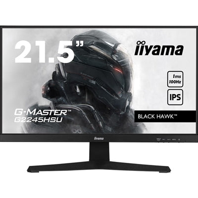 iiyama G-MASTER G2245HSU-B2  22 inch IPS Gaming Monitor, Full HD, 1ms, HDMI, DisplayPort, USB Hub, Freesync, 100Hz, Speakers, Black, Internal PSU, VESA