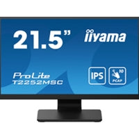 iiyama PROLITE T2252MSC-B2 21.5 Inch 10 Point Touchscreen IPS Monitor, Full HD, 5ms, USB Hub, HDMI, DisplayPort, Speakers, Black, Internal PSU, VESA