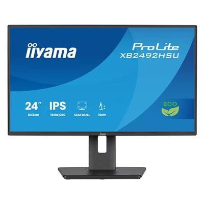 Iiyama ProLite 24-Inch 120Hz Full HD IPS Height Adjustable Monitor with Slim Bezel, HDMI, DisplayPort & USB Hub