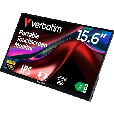 Verbatim Portable 15.6" FHD Touch Monitor ALU, 1920 x 1080 Resolution, 60Hz