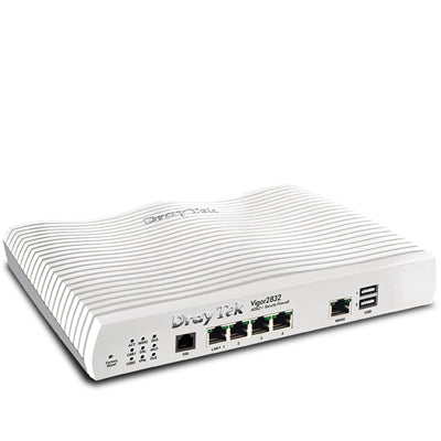 DrayTek V2832-K Vigor 2832 Wired Triple-WAN Firewall ADSL Modem Router with USB 3G/4G Modem Support