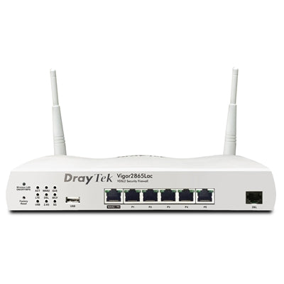 DrayTek V2865LAX-5G-K Vigor 2865Lax 5G Wireless 6 AX Multi-WAN Firewall VDSL/5G Integrated Modem Router with VOIP Functionality