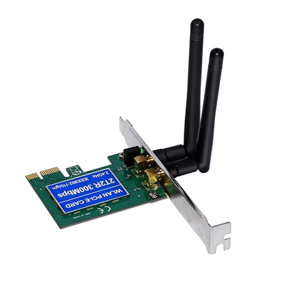 300mbps N300 PCI Express Wireless Adapter with Additional Low Profile Bracket (Bulk Packaged/Poly Bag)