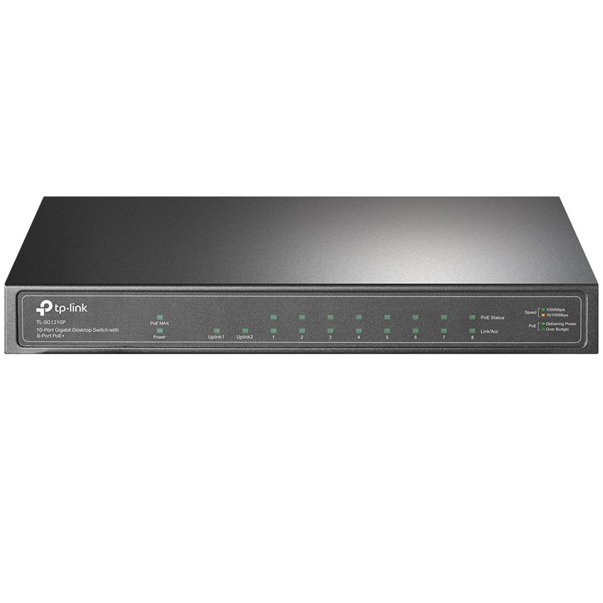 TP-Link TL-SG1210P 10-Port Metal Gigabit Desktop Switch with 8-Port PoE+ (63W)