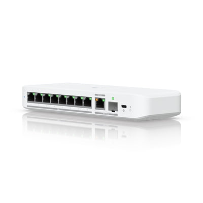 Ubiquiti USW-FLEX-2.5G-8 UniFi Flex 2.5G Ultra Compact 8 Port POE/USB-C Powered Managed Switch