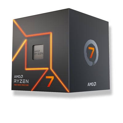 AMD Ryzen 7 7700 with Radeon Graphics, 8 Core Processor, 16 Threads, 3.8GHz up to 5.3GHz Boost, 40MB Cache, 65W, Wraith Prism LED Cooler, Radeon Graphics