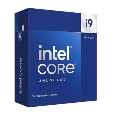 Intel Core i9 14900KF 24 Core Processor, 32 Threads, 3.0GHz up to 5.8GHz Turbo Raptor Lake Socket LGA 1700 36MB Cache, 125W, Maximum Turbo Power 253W, No Graphics, No Cooler
