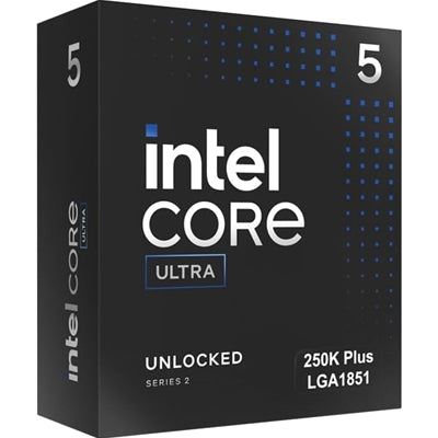 Intel Core Ultra 5 processor 250K Plus, 18 Cores, 18 Threads, 3.3GHz up to 5.3GHz, LGA 1851 Socket ,30MB Cache, 125W, Maximum Turbo Power 159W, Intel Graphics, No Cooler