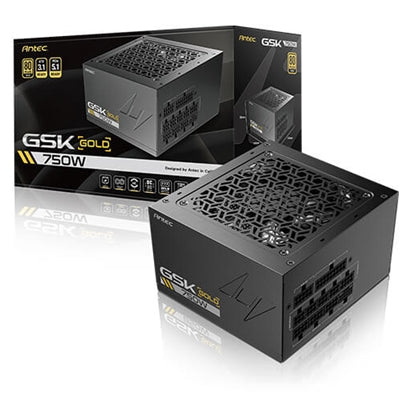 Antec GSK ATX3.1 750W Power Supply - 80 PLUS Gold, Full Modular, PCIe 5.1, JP Capacitors, Zero RPM Manager, 7-Year Warranty