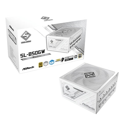 ASRock Steel Legend SL-850G 850W ATX Power Supply Unit, 80 Plus Gold Certified, 120mm Silent Cooling Fan, High Efficiency PSU