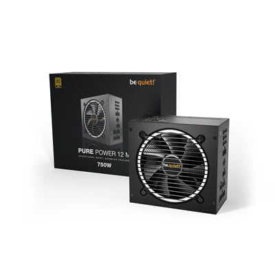 be quiet! Pure Power 12 M 750W PSU, 80 PLUS Gold, Exceptionally Quiet 120mm Fan, ATX 3.0, 10 Year Warranty