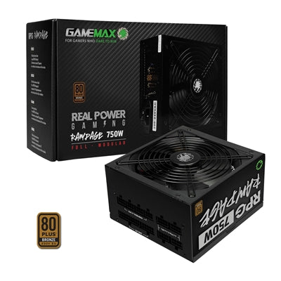 Gamemax RPG Rampage 750W Fully Modular 80 Plus Bronze PSU With 140mm FDB Fan