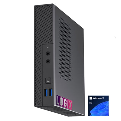 LOGIX 12th Gen Intel i5 6 Core 4.40GHz 1 Litre Mini Business / Security PC for Alarm & Door Entry Systems with 8GB RAM, 250GB NVMe SSD, Windows 11 Pro, Keyboard & Mouse