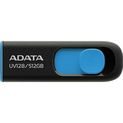 Adata UV128 512GB USB 3.2 Gen 1 Flash Drive, Black and Blue