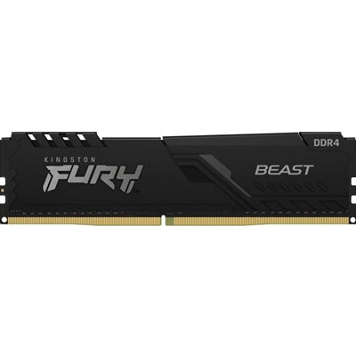 Kingston FURY Beast KF432C16BB/8 8GB (1x 8GB) U-DIMM System Memory, 3200MHz, DDR4, CL16, Black, Intel XMP