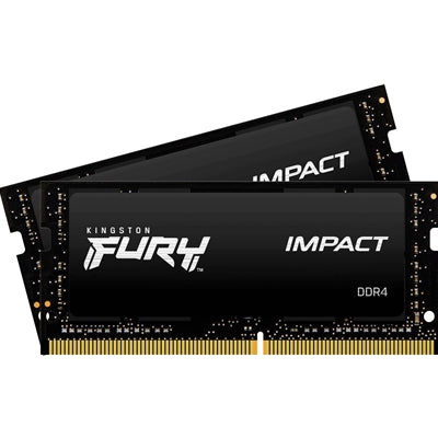 Kingston FURY Impact KF432S20IBK2/16 16GB (2x 8GB) SODIMM System Memory, 3200MHz, DDR4, CL20, Intel XMP