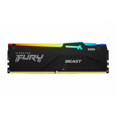Kingston FURY Beast KF552C40BB2A-32 32GB (1x 32GB) DIMM System Memory, 5200MHz, DDR5, CL40, Black, RGB, Intel XMP