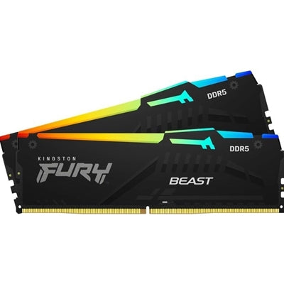 Kingston FURY Beast KF556C36BBEAK2-32 32GB RGB (2x16GB) System Memory, DDR5, 5600MHz, Black, 288 Pin