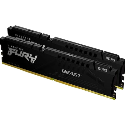 Kingston FURY Beast KF556C40BBK2-16 16GB (2x 8GB) DIMM System Memory, 5600MHz, DDR5, CL40, Black, Intel XMP