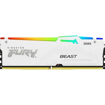 Kingston FURY Beast KF564C32BWA-32 32GB (1x32GB) RGB White System Memory, 6400MT/s, DDR5, CL32, DIMM, AMD EXPO Certified